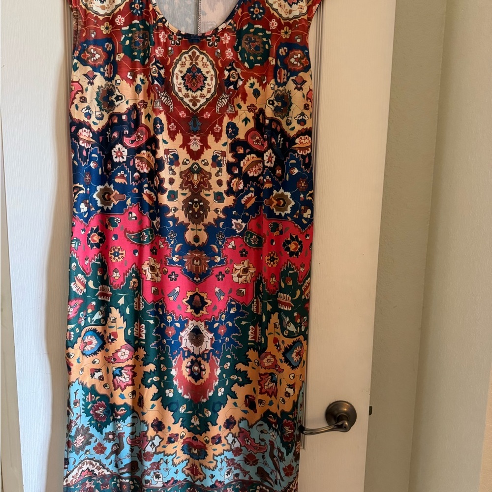 SHEIN Multi-color Bohemian Style Sleeveless Sundress